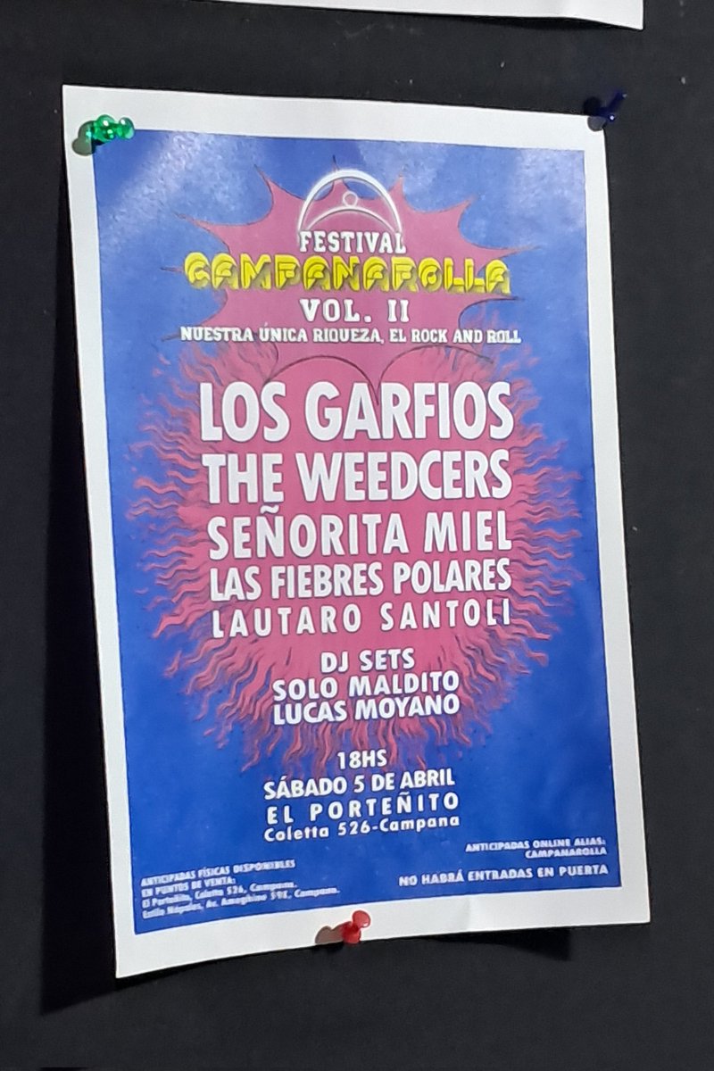 Nos rompimos las bolas del #Lollapalooza y todos sus deribados y elegimos organizar un festi mas genuino y local. Sale el VOLUMEN 2, el primero estalló, no te pierdas este.