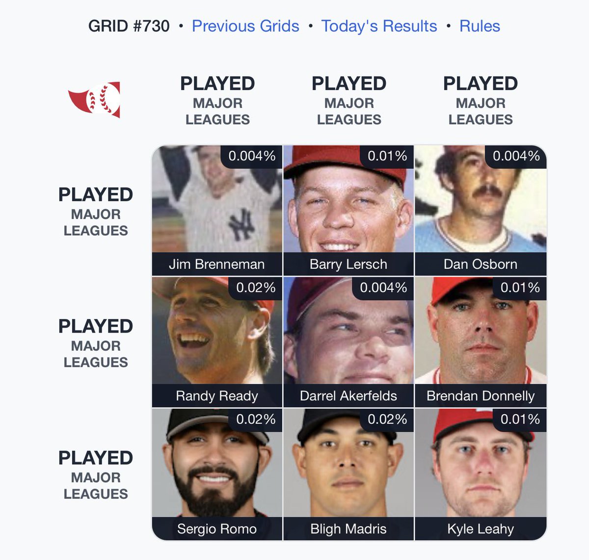 Good looking <a href="/immaculategrid/">Immaculate Grid</a> today!

<a href="/CMUMavsBaseball/">CMU Mavs Baseball</a> 

#RumbleMavs #ThisIsThePlace