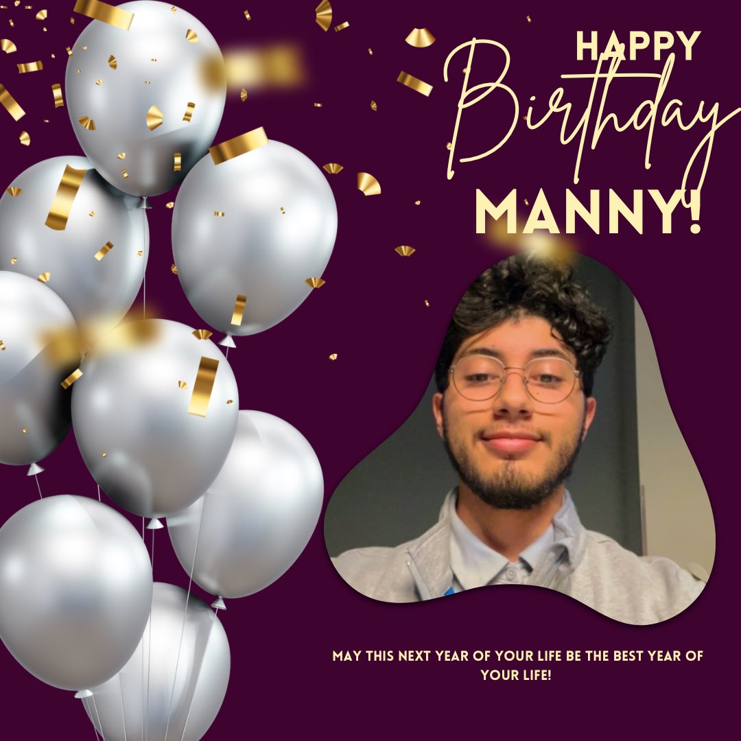 🎉 Happy Birthday to an amazing person! 🎂 May your day be filled with joy, laughter, and all the things you love most. Cheers to another year of adventures and memories! 🥳 #HappyBirthday #CelebrateYou
<a href="/MikeSBurgess_/">Michael</a> <a href="/BaezYasmine/">Yasmine Baez</a> @mann