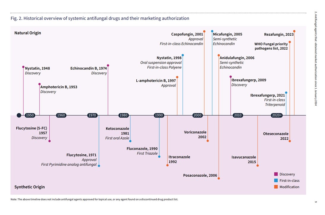 AMR Action Fund (@amractionfund) on Twitter photo The <a href="/WHO/">World Health Organization (WHO)</a> released its first analysis of the antifungal pipeline. The findings are cause for concern:
-4 new antifungals were approved in last 10 years
-9 agents in clinical development against priority fungal pathogens
- Antifungals with child-friendly formulations are lacking The <a href="/WHO/">World Health Organization (WHO)</a> released its first analysis of the antifungal pipeline. The findings are cause for concern:
-4 new antifungals were approved in last 10 years
-9 agents in clinical development against priority fungal pathogens
- Antifungals with child-friendly formulations are lacking