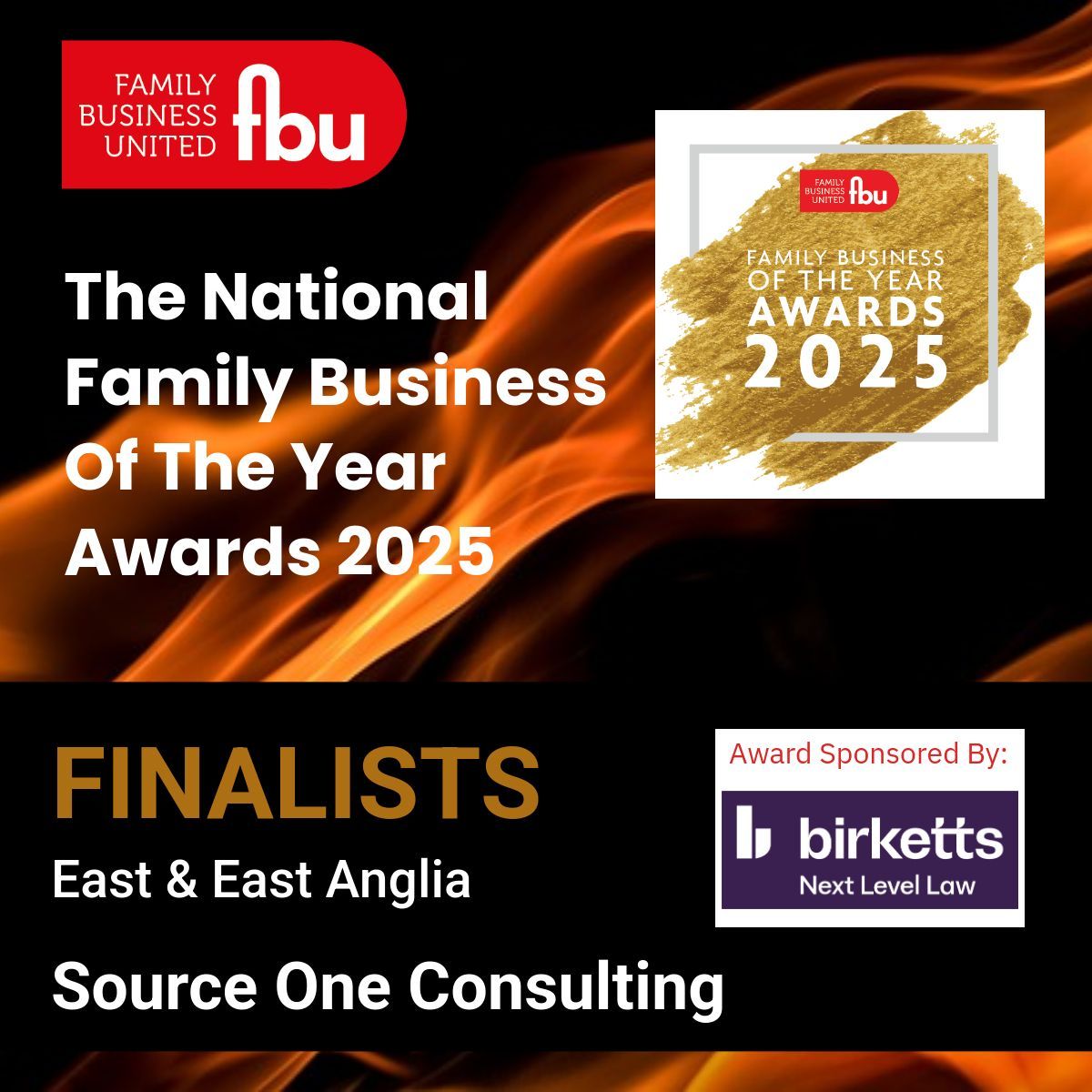 Exciting news! 🎉 Source One is a regional finalist in the Family Business of the Year Awards 2025! We're in the running for category wins and the Supreme Champion title. Thanks to our amazing team &amp; clients!

#FBAwards2025 #FamilyBusiness #SourceOneConsulting @familybizpaul
