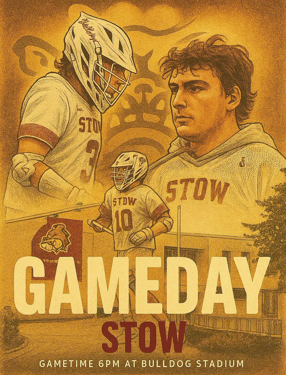 SMF_Lacrosse's tweet photo. First ever reports of greenmen in Stow! 

🚨: Game 3
🆚: @AuroraLacrosse 
⏰: 6:00 EST
📍: Stow, OH
🏟️: Bulldog Stadium

#BulldogFAST https://t.co/OMPTseh3v7