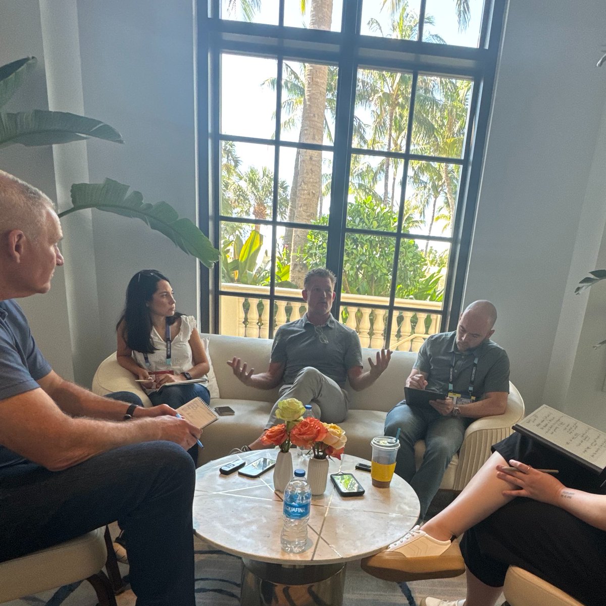 Head Coach Sean McVay and General Manager Les Snead at the NFL Owners Meetings in Palm Beach, Florida.