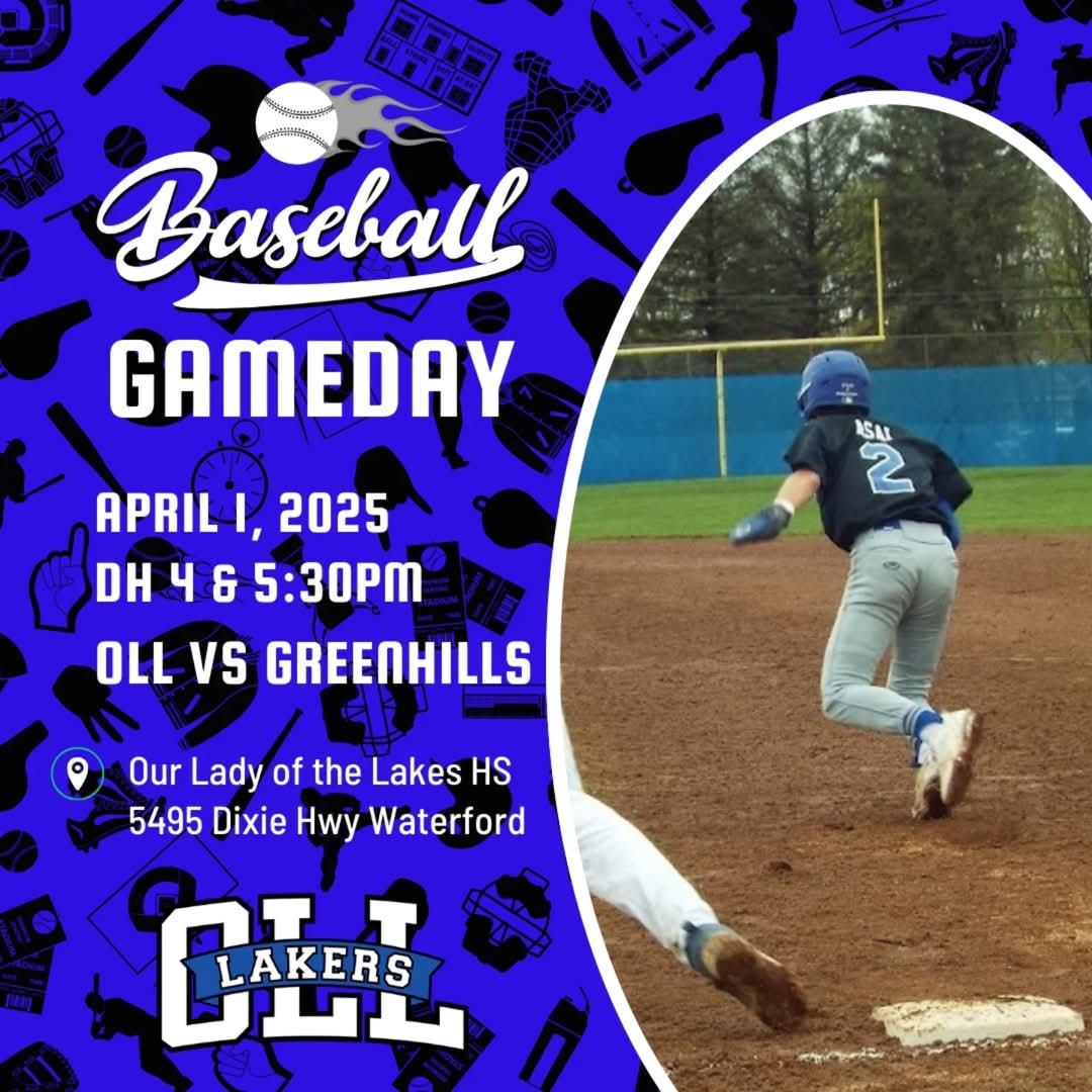 OLL Baseball (@baseball_oll) on Twitter photo Season opener vs Ann Arbor Greenhills
1st pitch 4pm
<a href="/AthleticsOLL/">Our Lady of the Lakes Athletics</a> <a href="/OLLonline/">OLL Catholic School</a> Season opener vs Ann Arbor Greenhills
1st pitch 4pm
<a href="/AthleticsOLL/">Our Lady of the Lakes Athletics</a> <a href="/OLLonline/">OLL Catholic School</a>
