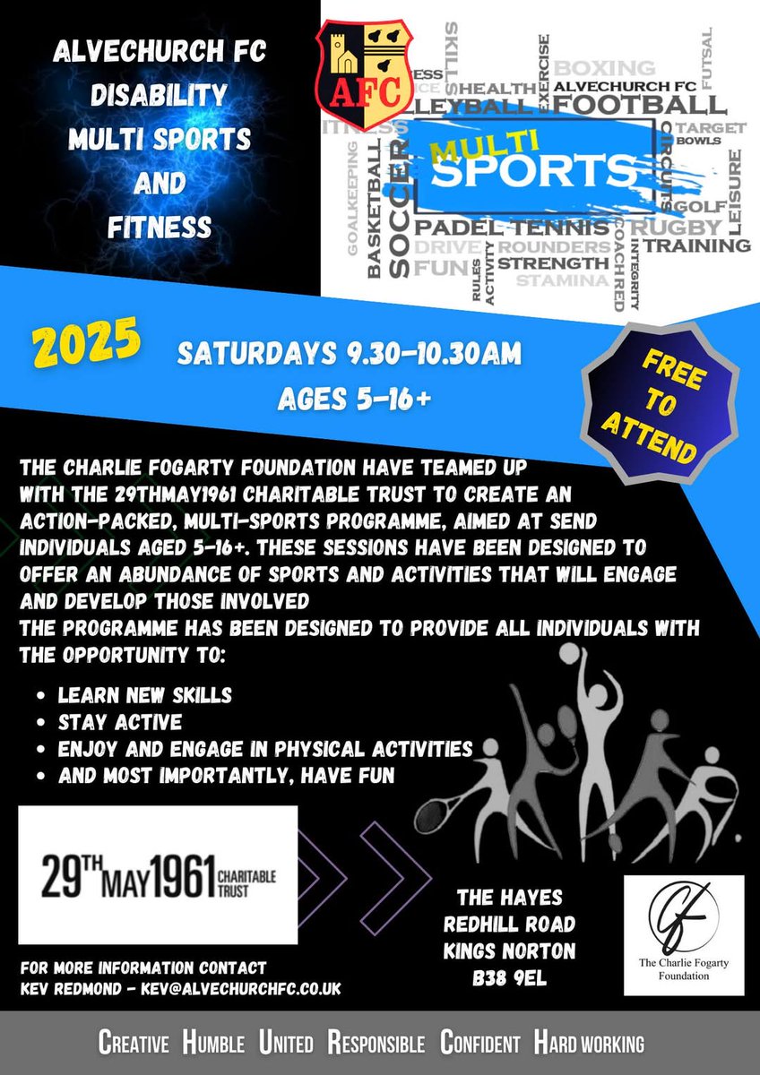 The Charlie Fogarty Foundation (@thecfogartyf) on Twitter photo New opportunity at <a href="/the_hayes_/">The Hayes Sports Partnership, Cafe & Bar</a> as <a href="/TheCFogartyF/">The Charlie Fogarty Foundation</a> and The 29thMay1961 Charitable Trust team up to provide more community activities. Starts this Saturday ππ New opportunity at <a href="/the_hayes_/">The Hayes Sports Partnership, Cafe & Bar</a> as <a href="/TheCFogartyF/">The Charlie Fogarty Foundation</a> and The 29thMay1961 Charitable Trust team up to provide more community activities. Starts this Saturday ππ
