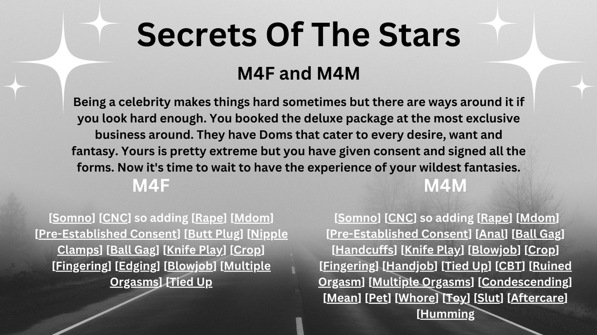 RayneFallVA's tweet image. New Script Offers! There is both an M4F and M4M version!

M4F
reddit.com/r/gonewildaudi…

M4M
reddit.com/r/gonewildaudi…