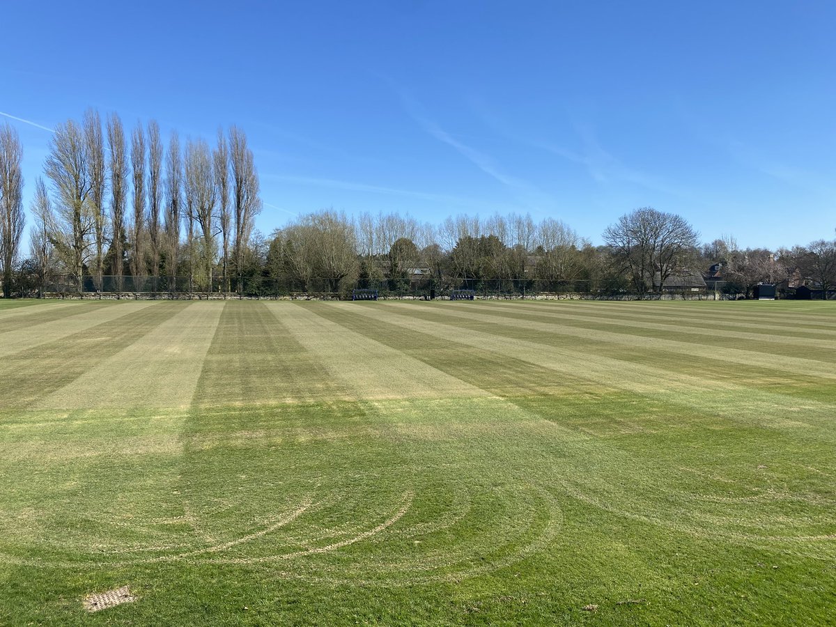 andybutler7's tweet photo. Super busy few days 300 tonne of sand down, and seeded!! Cricket prep well under way too… https://t.co/s0e1ers8yX