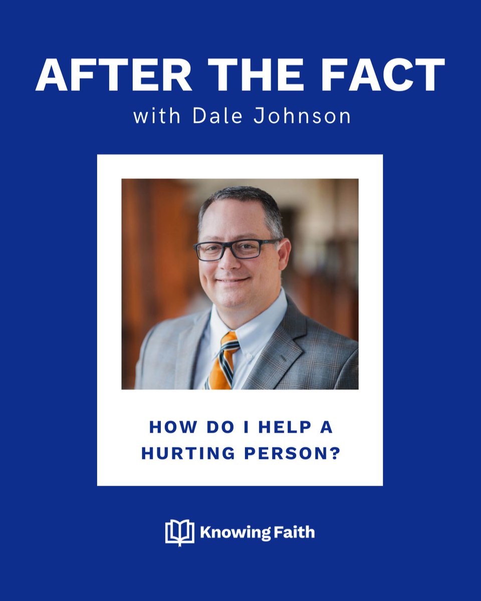 KnowingFaithPod's tweet photo. In this week's #AfterTheFact episode, @kyleworley is joined by @TDaleJohnson, Executive Director of @acbc and Professor of Biblical Counseling @MBTS, to answer the question, “How do I help a hurting person?”
Listen to the full episode at the link in our bio! https://t.co/jPgVNpvavM