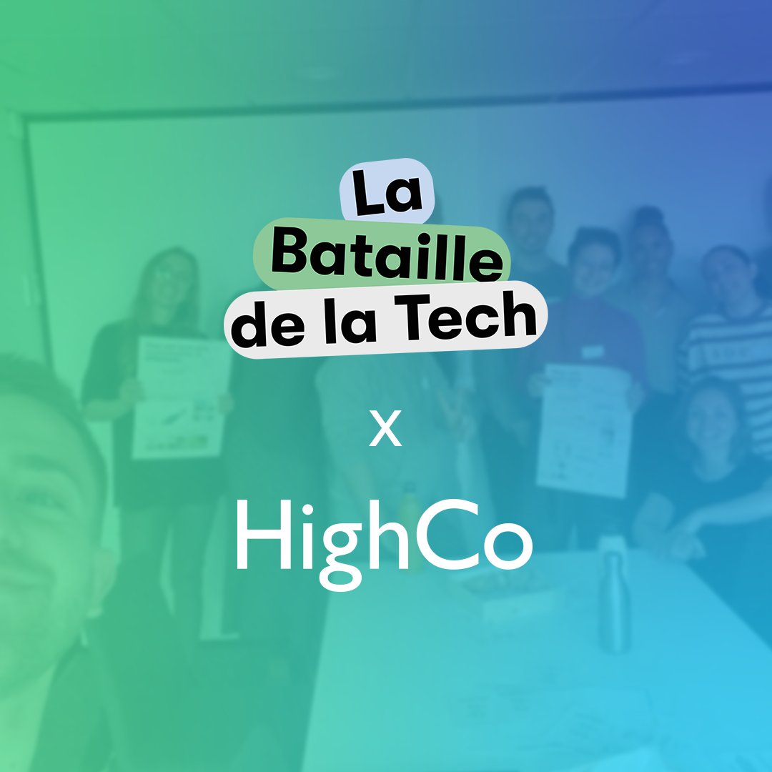 [LA BATAILLE DE LA TECH]
Les collaborateurs HighCo Group basés à Paris ont participé à 𝗟𝗮 𝗕𝗮𝘁𝗮𝗶𝗹𝗹𝗲 𝗱𝗲 𝗹𝗮 𝗧𝗲𝗰𝗵 animée par Chloé Barrault !  📣