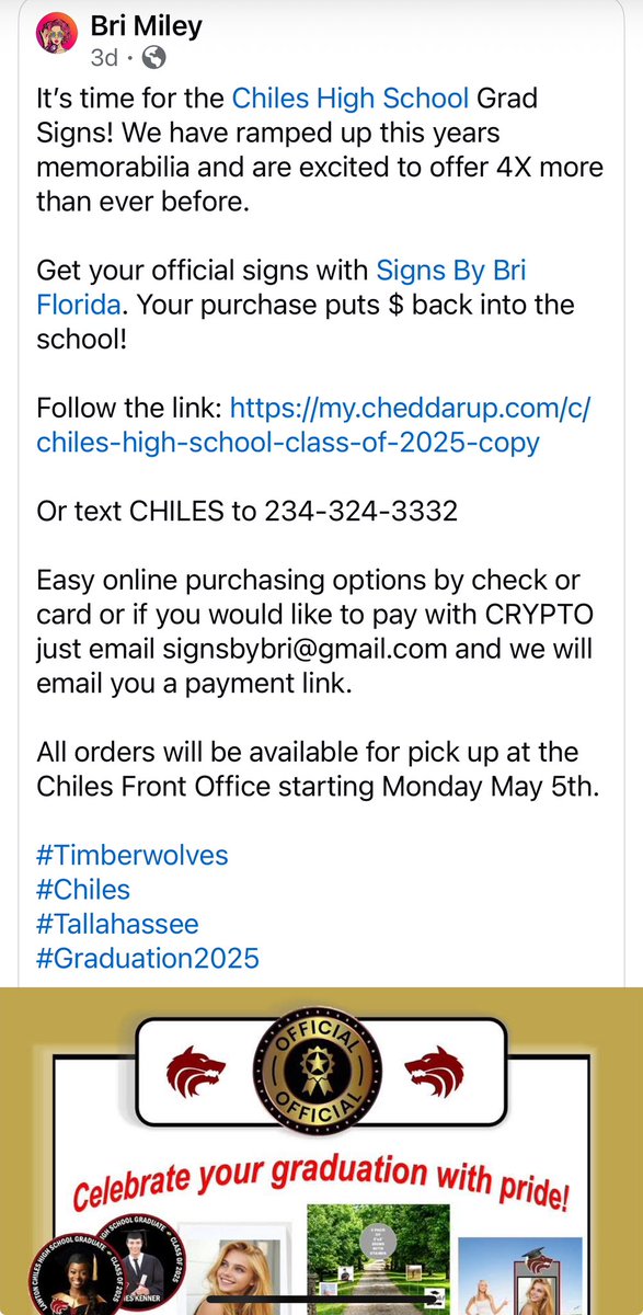 Order your 2025 🐺GRAD Signs &amp; memorabilia and help support our softball 🥎 program!!