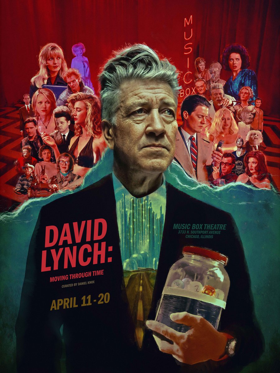 The official poster for DAVID LYNCH: MOVING THROUGH TIME

April 11-20

Limited edition 18x24 posters available for in-person purchase during the run of the series while supplies last.

Art by <a href="/ThatTallGinger/">Sean Longmore</a> 
Printed by <a href="/bakerprints/">Baker Prints</a>