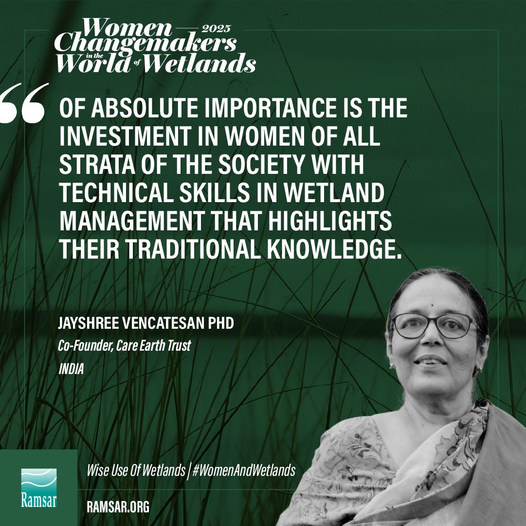 As a woman who has made significant strides, where can you say investment is required to accelerate progress and empower women’s actions for wetlands? ​

💬 "Of absolute importance is the investment in women of all strata of society with technical skills in wetland management
