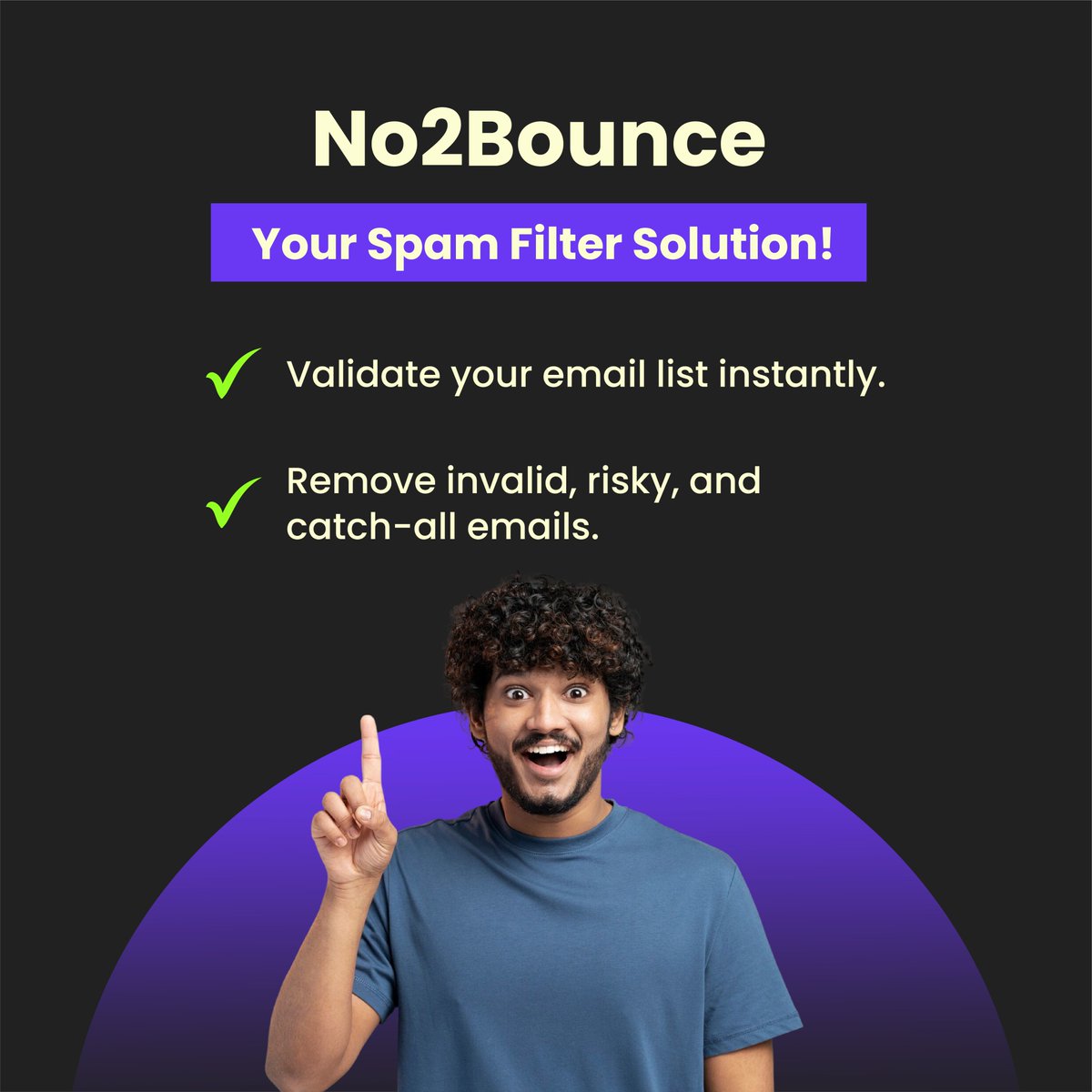 no2bounce's tweet image. Are spam filters blocking your emails? 🚫 Stop losing potential leads and engagement!
No2Bounce helps you:app.no2bounce.com/sign-up
#SpamFreeEmails #EmailSuccess #No2Bounce #EmailValidation #MarketingTips #InboxSuccess #Deliverability