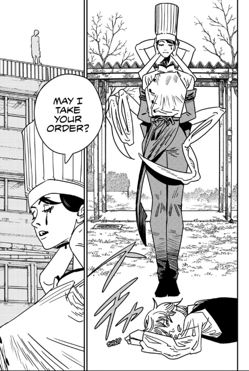 SpyGGhetti's tweet photo. #csm198 

Ok genuine question why are you and only you on the early part 2 artstyle. The exact same wtf https://t.co/MjDXI0lRFn