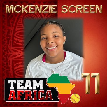 Team Africa TCIC (@teamafricatcic) on Twitter photo Introducing <a href="/MckenzieScreen/">McKenzie Screen</a>
#AtlantaPremierHenley
#TeamAfricaTCIC
<a href="/MSPtakeover/">Minority Softball Prospects</a>
#Softball
#International Introducing <a href="/MckenzieScreen/">McKenzie Screen</a>
#AtlantaPremierHenley
#TeamAfricaTCIC
<a href="/MSPtakeover/">Minority Softball Prospects</a>
#Softball
#International