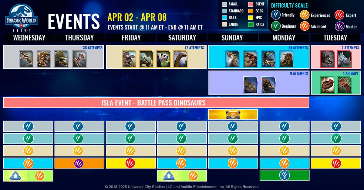 Get ready for a new week! Follow us &amp; stay up-to-date with the weekly Events. Who will you be darting this week? 

Note: If changes occur, we’ll make sure to mention them here
Play today and Claim your FREE in-game gift: ludia.gg/JWA25_401