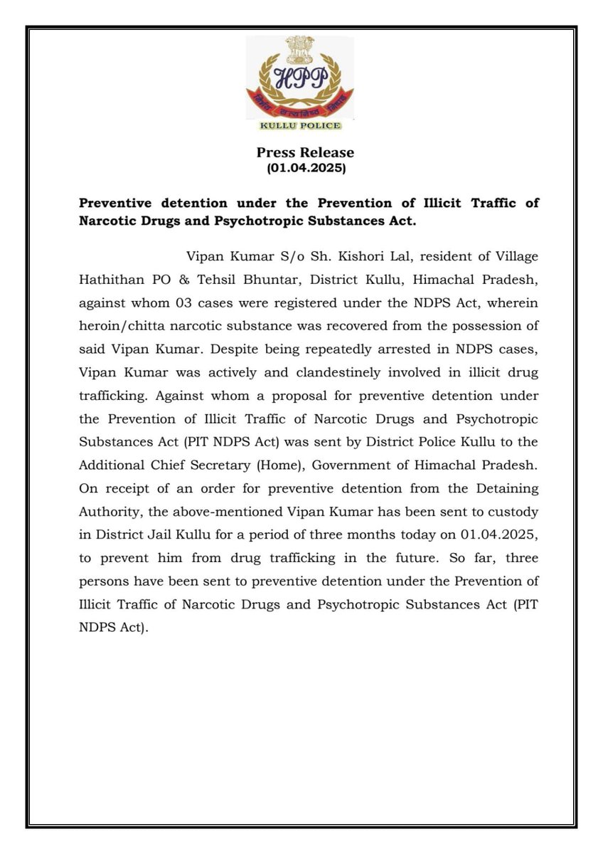 Kullu Police tweet media