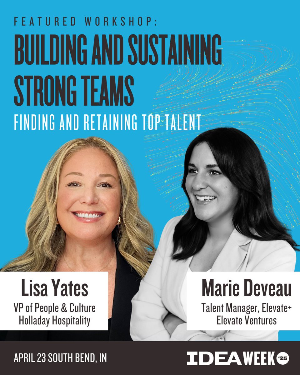 Strong teams don’t happen by chance... they’re built! Join Marie Deveau and Lisa Yates for an interactive workshop on finding and retaining top talent during IDEA Week. 🚀

📅 Don’t miss out - register today at: whova.com/portal/registr…