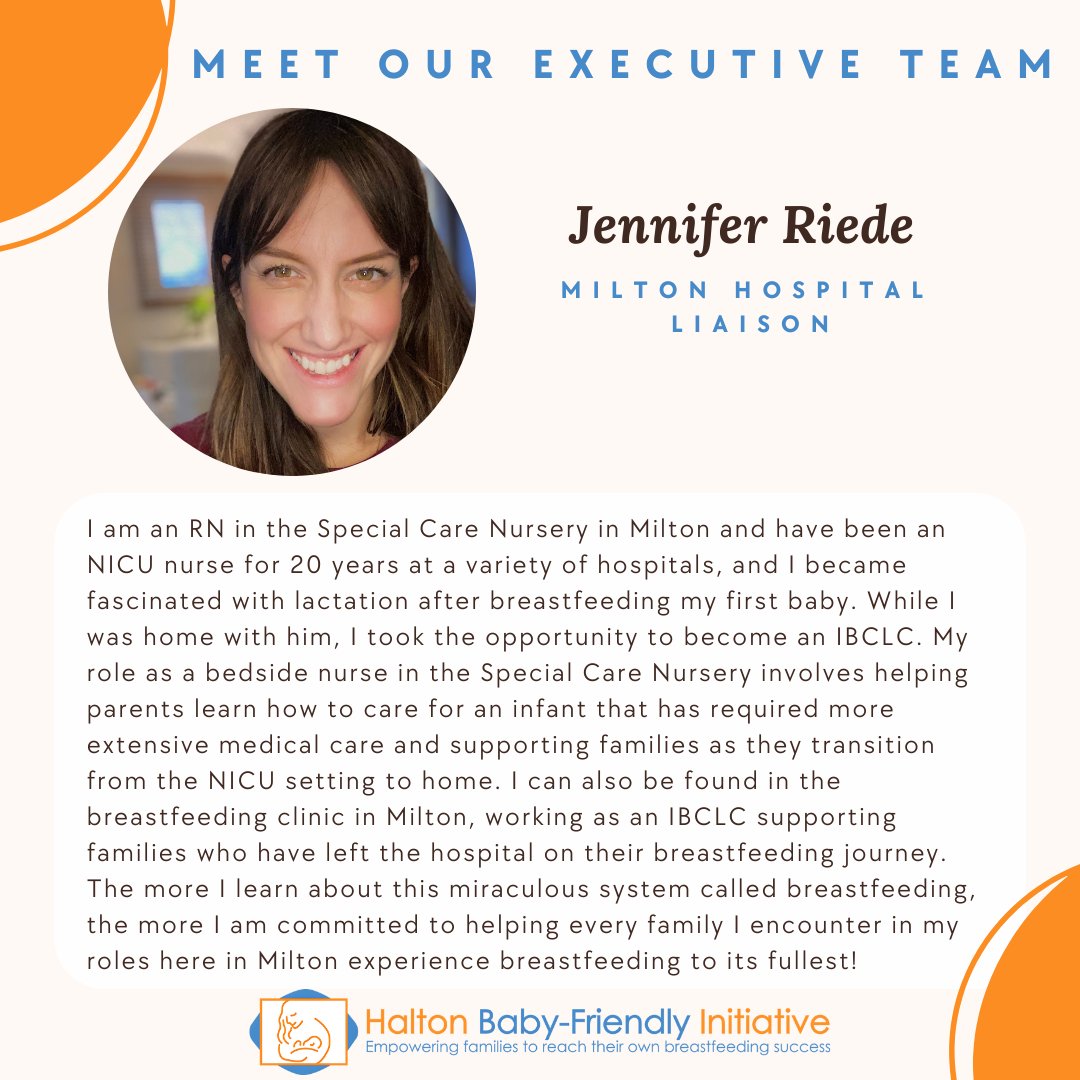 💕 Meet our executive team 💕
Introducing...Jen, our Milton Hospital Liaison!

HBFI is so lucky to have her expertise on the exec team!🙏

#MeetOurTeam #HaltonBFI