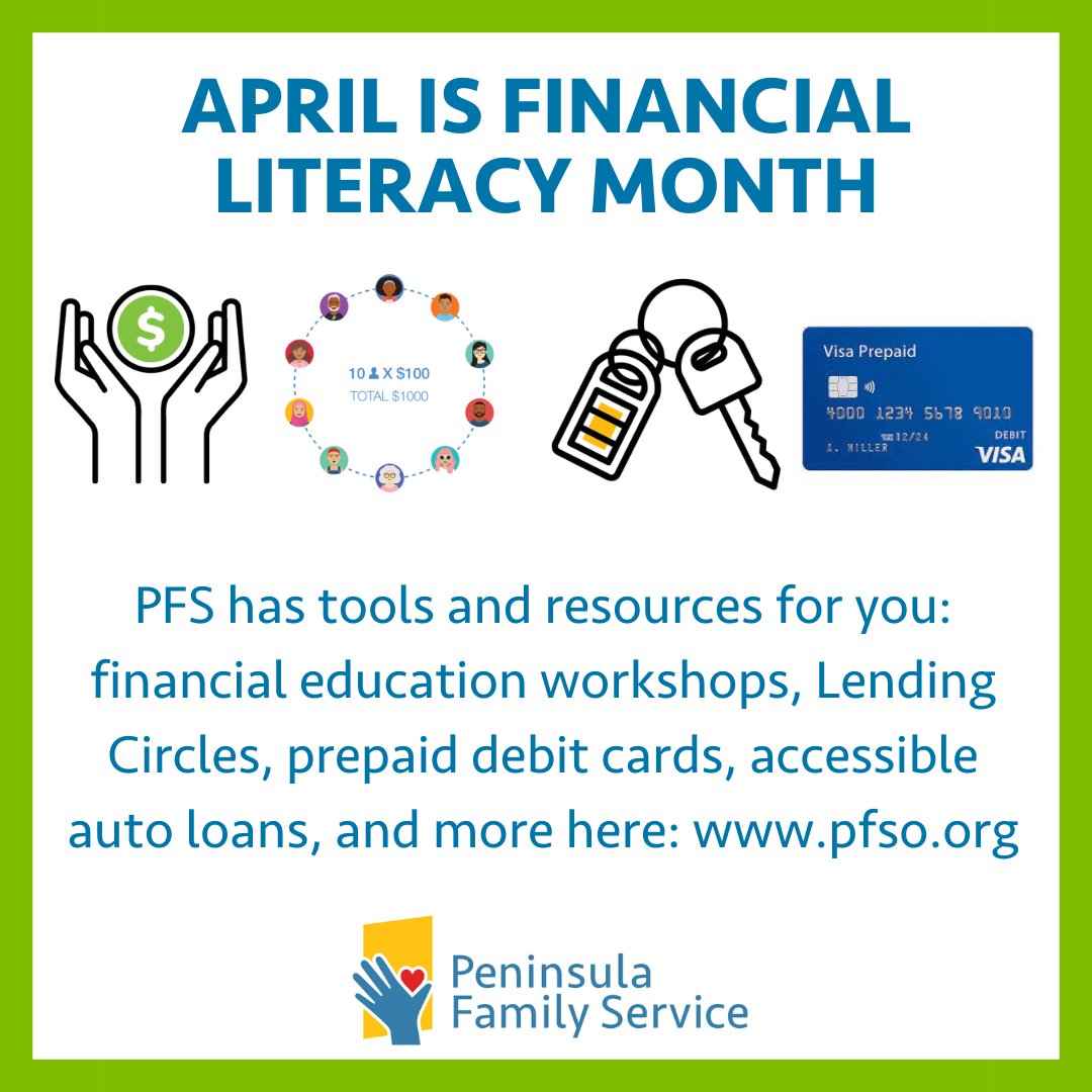 PeninsulaFamily's tweet photo. April is Financial Literacy month. Do you know about all the tools and resources PFS offers? Check our services out: https://t.co/y1Vr57RZxr #financialliteracy #financialliteracymonth #financialliteracyforkids #financialliteracymatters #financialliteracycoach https://t.co/uUSorccuoV