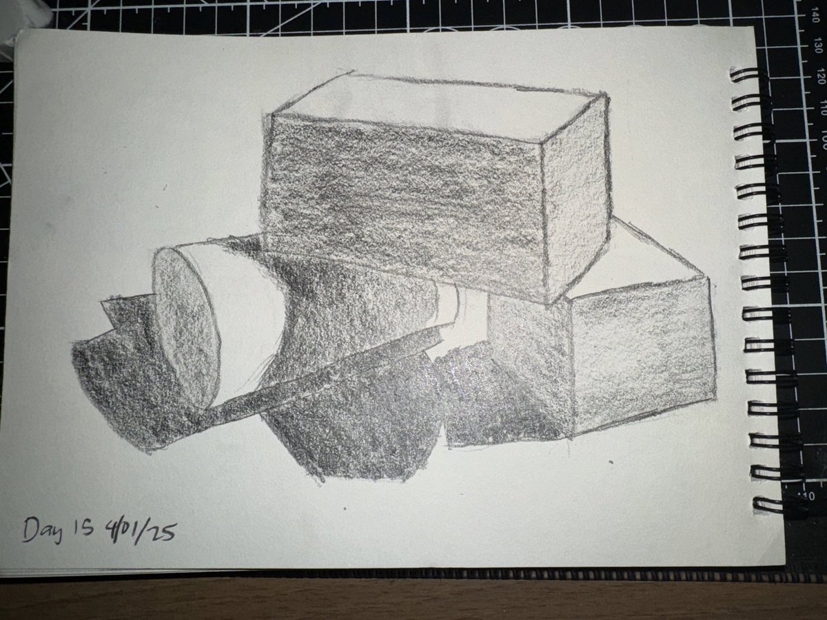 on88117's tweet photo. Day 15 of my #drawingeverydaychallenge ! Back to basics with the shapes and shading :) https://t.co/PLlaa3pWeF