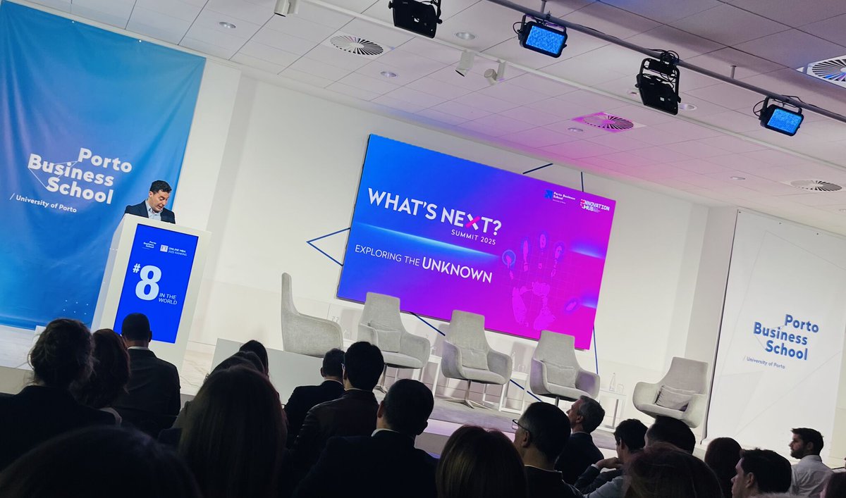gustavomendes's tweet photo. Jose Esteves, Dean of Porto Business School,  said it best: ‘You cannot leave this conference without at least one  new idea, one new connection, and one new action to implement tomorrow’  🔛 #WhatsNextSummit2025 Congrats Innovation X Hub for making it happen! 🔝 https://t.co/3LZNrUch5Q