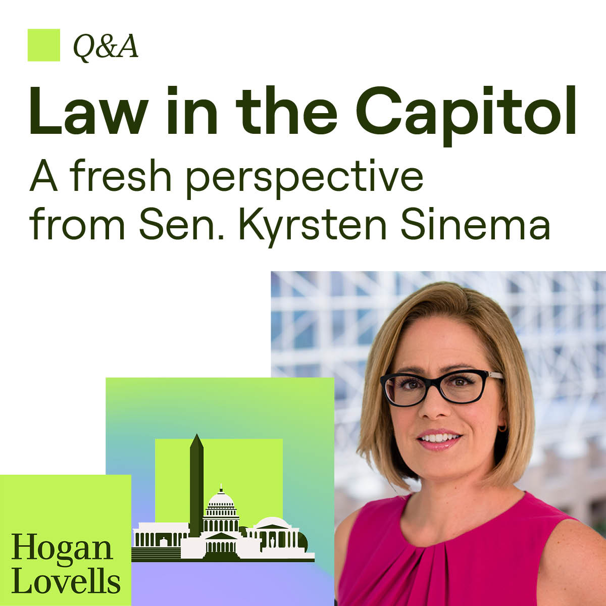 In this Q&amp;A, Sen. @KyrstenSinema shares how her time in Congress shaped her approach to helping clients thrive at the intersection of business &amp; government, her unique perspective on emerging trends, &amp; why now was the right time to join our firm.

Q&amp;A here:ow.ly/uY1Y50VspVL