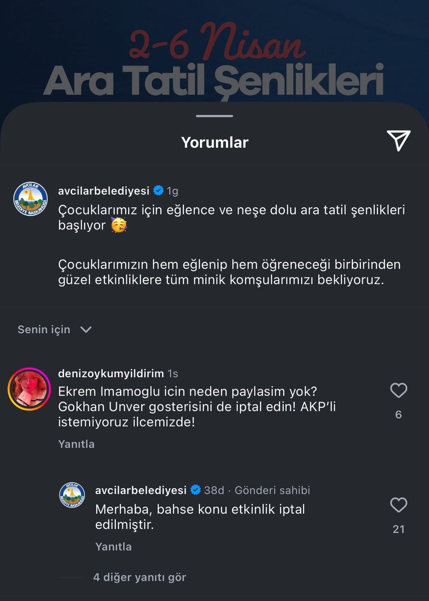 Tüm organizasyonları CHP’li belediyeler tarafından iptal edilen Gökhan Ünver’in yanındayız bu linç kampanyasının karşısındayız..

#pınardeniz TRT 1
Alişan #volkankonak