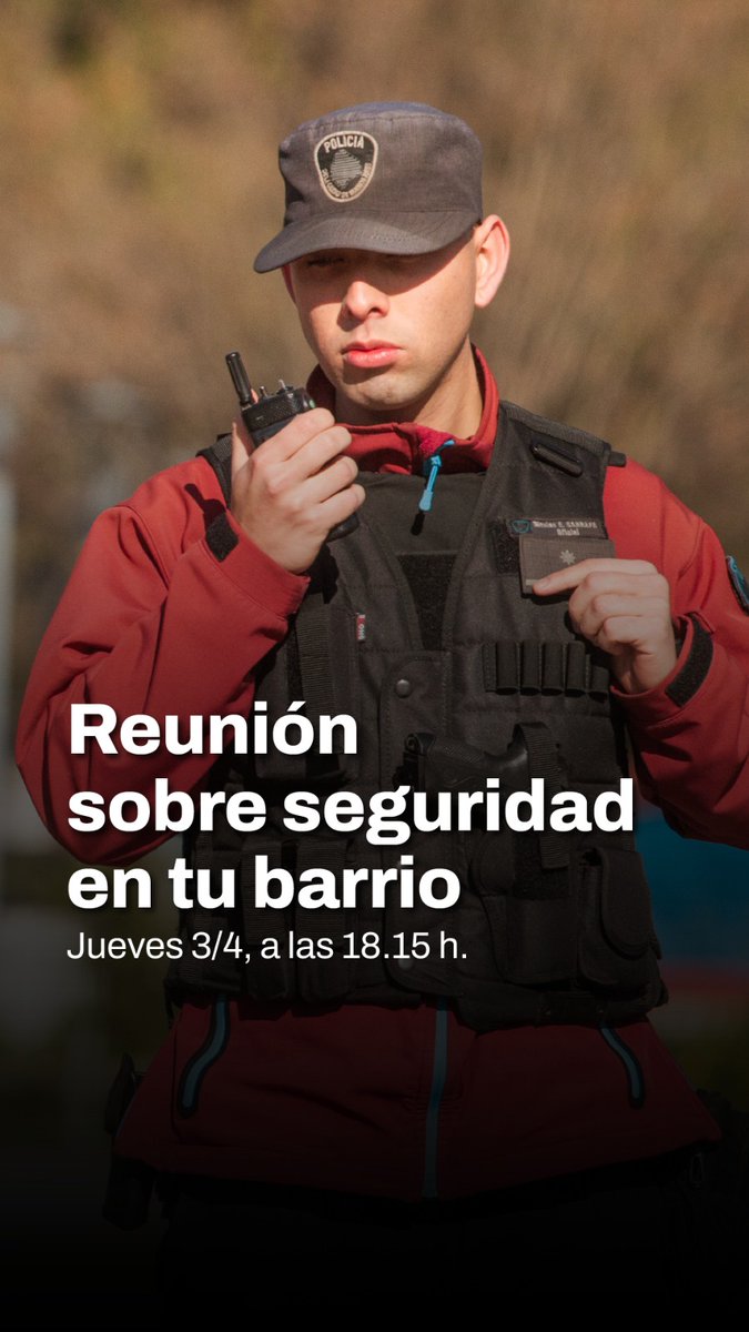 Sumate a la próxima reunión de "Seguridad en tu barrio" 🚓

🔗Enlace de inscripción: formulariosgcba.gob.ar/e2ZQ0od7ypJ51G…