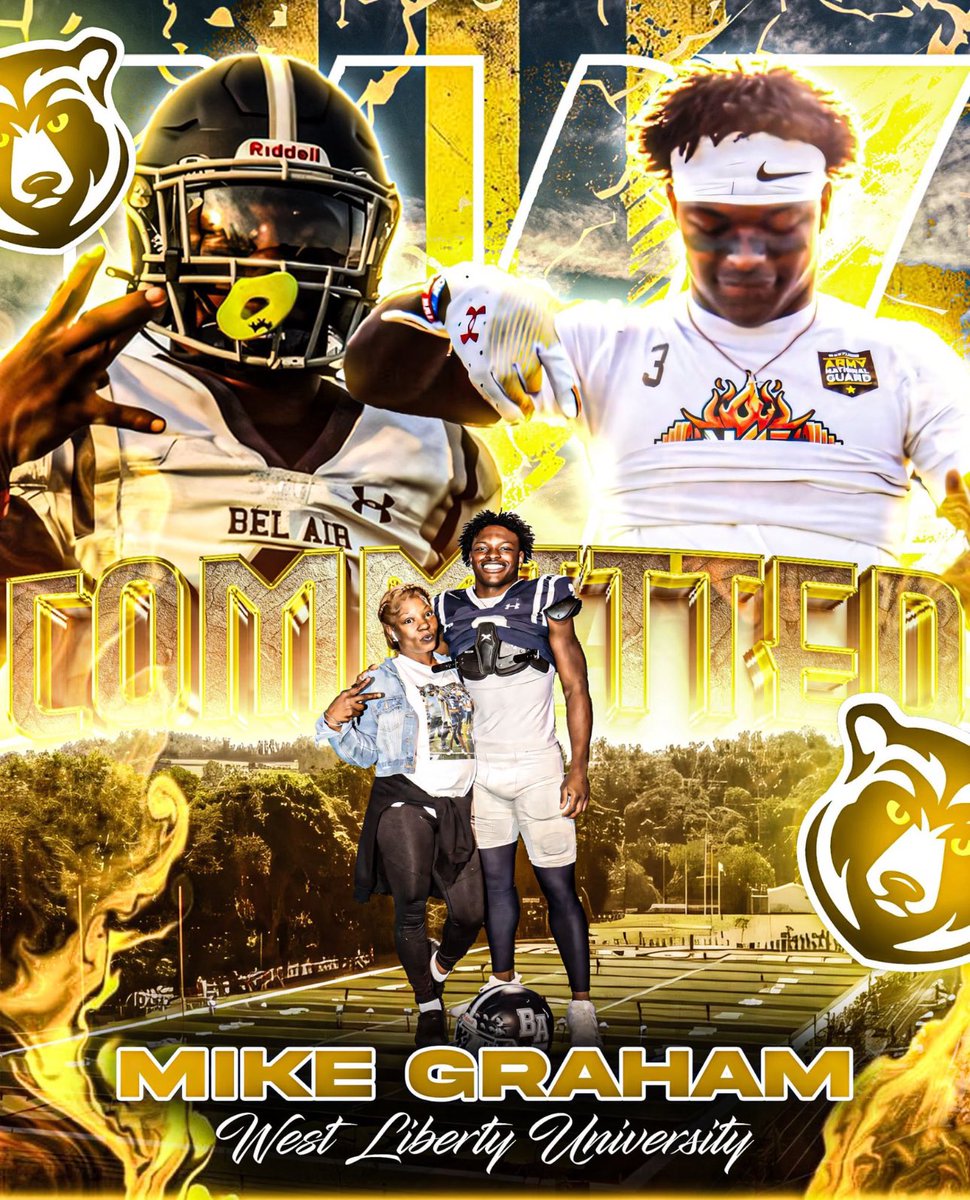 100% committed💛🖤

<a href="/WestLibertyU/">West Liberty U</a> <a href="/BAHS_Football/">Bel Air High School Football</a>
<a href="/BACoachPickett/">Julian Pickett</a> <a href="/FTRreport/">Fast Track Recruits</a>