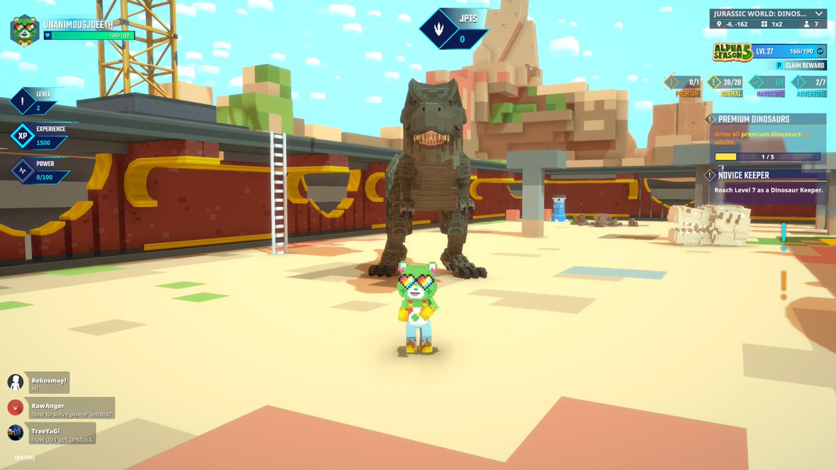 Caring for my Dinosaur in Jurassic World: Dinosaur Preserve in <a href="/TheSandboxGame/">The Sandbox</a> tsbga.me/TheSandbox #AlphaSeason5