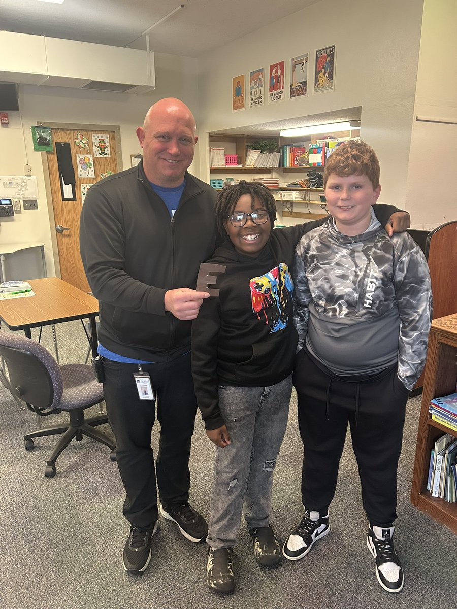 Students in Miss Balls class made Mr. McBride brown E’s! #AprilFoolsDay