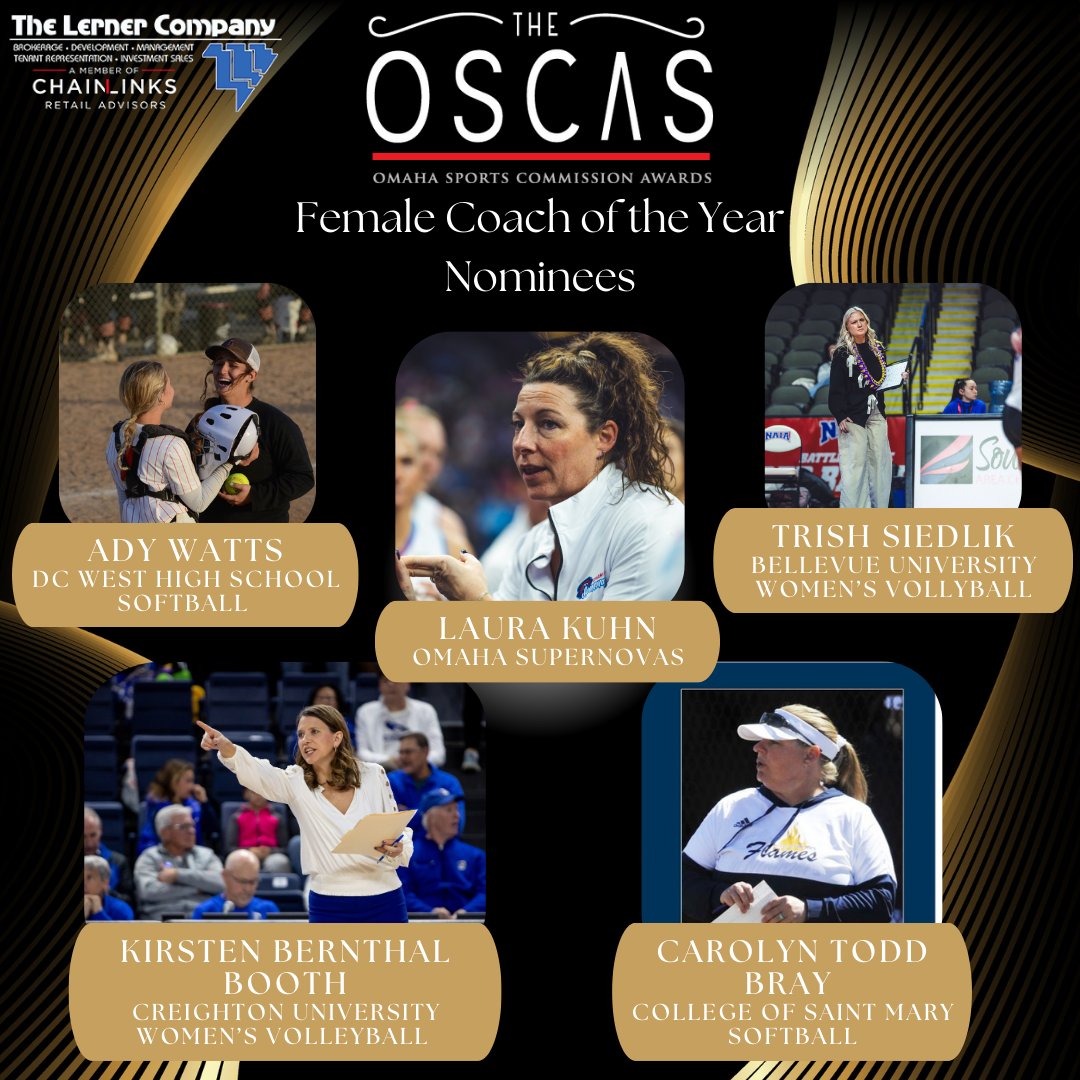 Omaha Sports Commission (@omaha_sport) on Twitter photo Here are your nominees for "Female Coach of the Year"! Who are you voting for? Comment below and let us know. Voting opens April 7th make sure your voice is heard!
<a href="/WattsAdy/">Ads</a> | <a href="/LauraKuhn/">laura kuhn</a> | <a href="/SiedlikTrish/">Trish Siedlik</a> | @KirstenBernthalBooth | <a href="/CarolynToddBray/">Carolyn Todd Bray</a> Here are your nominees for "Female Coach of the Year"! Who are you voting for? Comment below and let us know. Voting opens April 7th make sure your voice is heard!
<a href="/WattsAdy/">Ads</a> | <a href="/LauraKuhn/">laura kuhn</a> | <a href="/SiedlikTrish/">Trish Siedlik</a> | @KirstenBernthalBooth | <a href="/CarolynToddBray/">Carolyn Todd Bray</a>