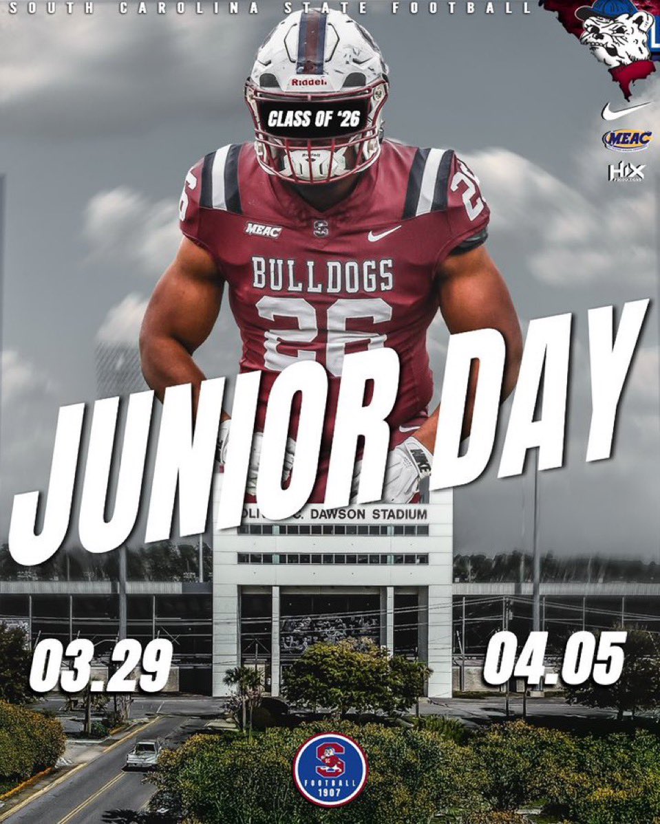 Cee_Bee14's tweet image. Can’t wait to be at South Carolina state this weekend @CoachRaw_ @CoachCParrott @Bronco_Ftball @BeansBanner13