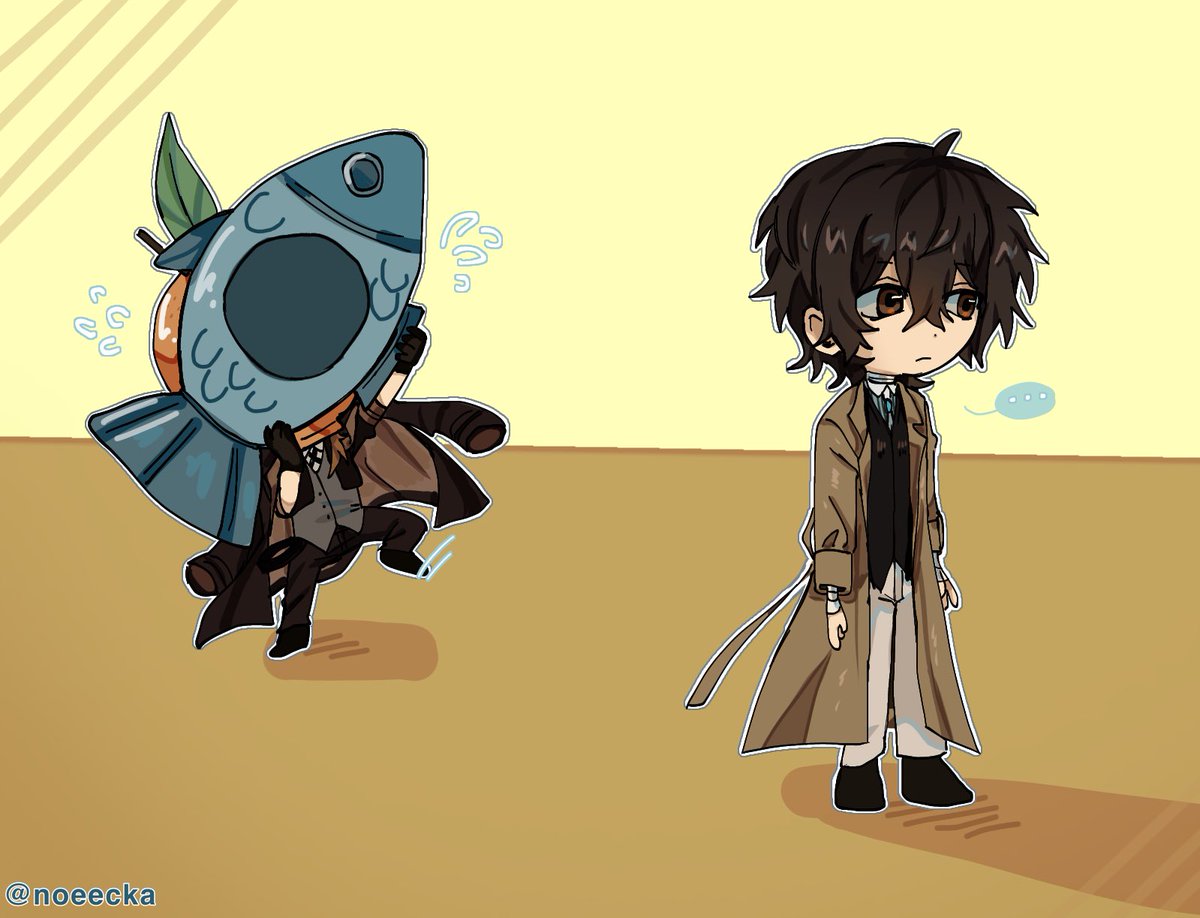 noeecka's tweet image. April fool’s day!!! With the sillies 🐟🍊

#太中 #skk