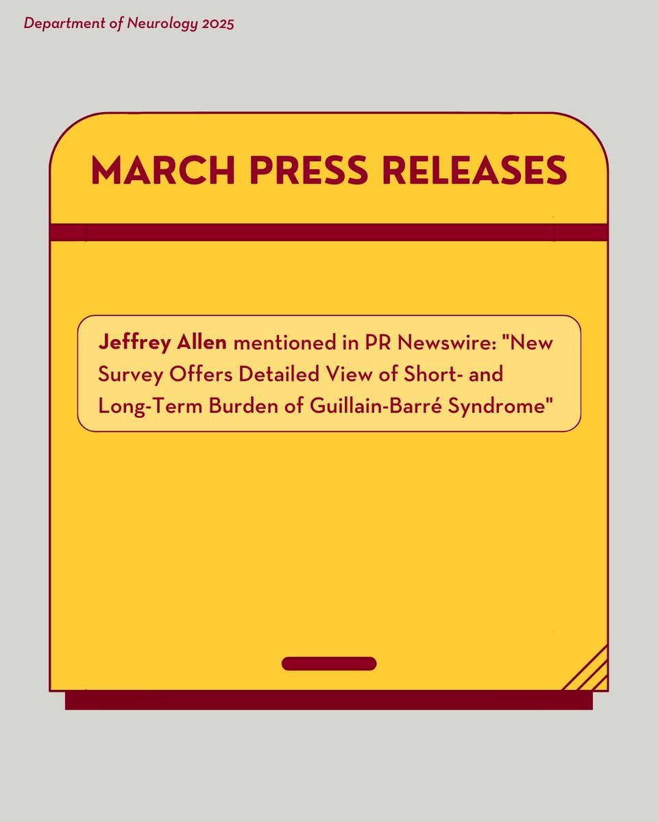 Sharing their knowledge — See UMN Neurology faculty and resident publications, media appearances, and press releases from last month.

#UMN | #UMNProud | #Neurology