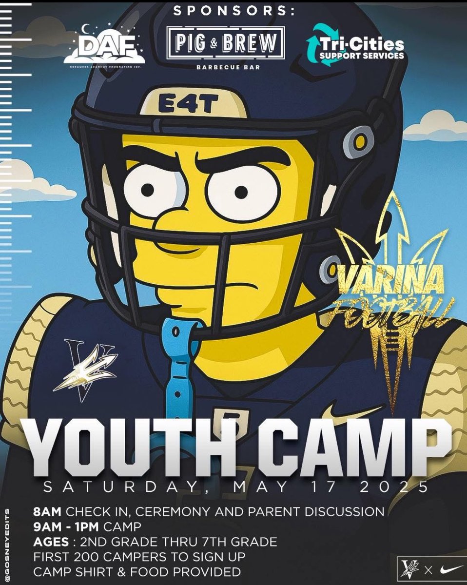 May 17 2025 <a href="/VarinaFootball/">Varina Football</a> <a href="/AthleticsVarina/">VarinaAthletics</a> <a href="/VARINAJVFBALL/">Varina JV Football</a> youth camp.