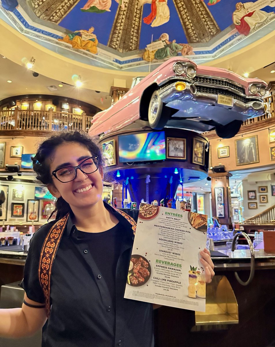 Fresh Beats drop at HRC Orlando today! Try our new limited time menu now through 4/30 🎶 
 
• Patty Melt 🥪
• Mediterranean Chicken Pita 🥙
• Gochujang Wings 🍗🌶️
• Stardust Wings 🍗✨
• Chili Lime Pineapple N/A Drink 🍍
• Empress Hawaiian Cocktail🍹w/ souvenir Tiki glass!