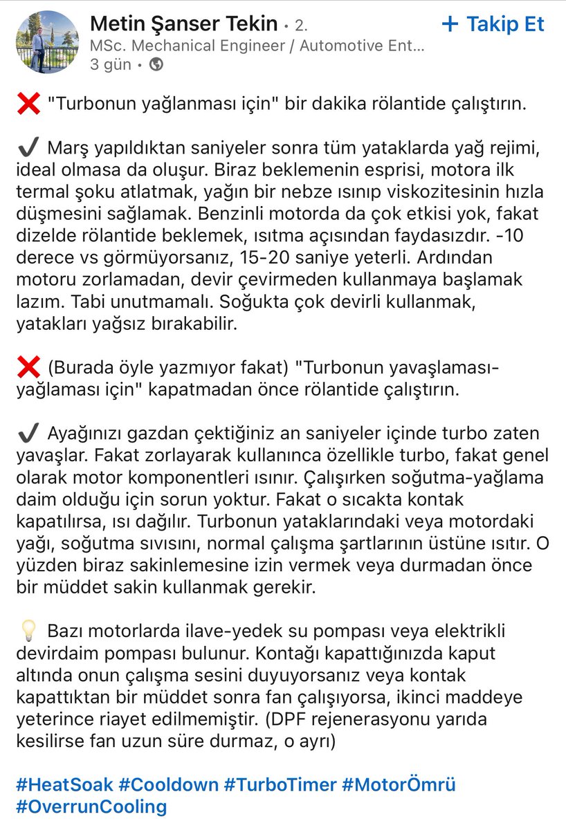 Linkedin üzerinde işin uzmanının (motor tasarımcısı) ağzından motor çalıştırma zamanında bekleme ile ilgili bir yazısına denk geldim. Gayet açık anlattığını düşünüyorum.
X üzerinde beyefendiyi maalesef bulamadım tanıyan varsa etiketlesin lütfen.