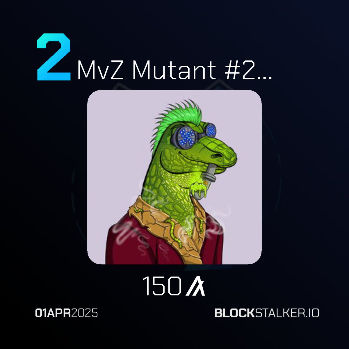 BlockStalkerBot's tweet image. BlockStalker.IO Daily Digest
Top 3 NFT Sales 🖼️
└ 🥇 Shep #733
└ 🥈 MvZ Mutant #2664
└ 🥉 MvZ Mutant #0940