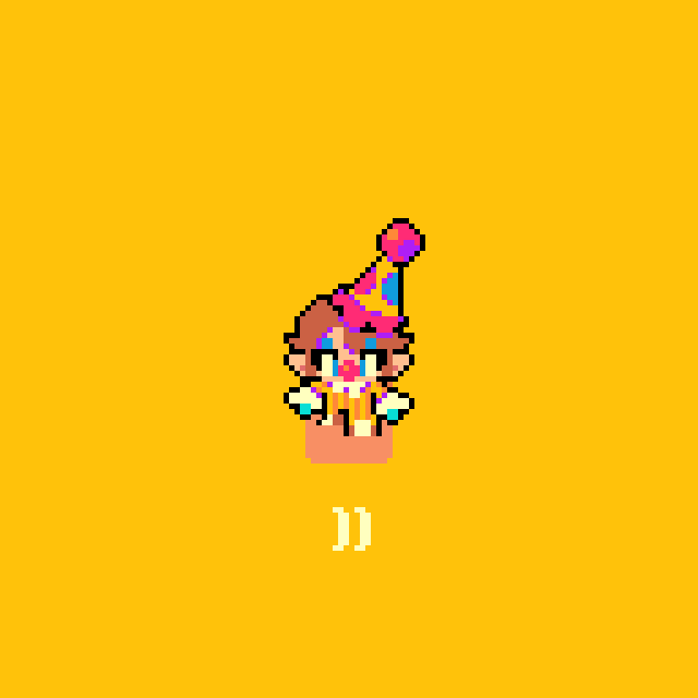#pixelart is "))))"