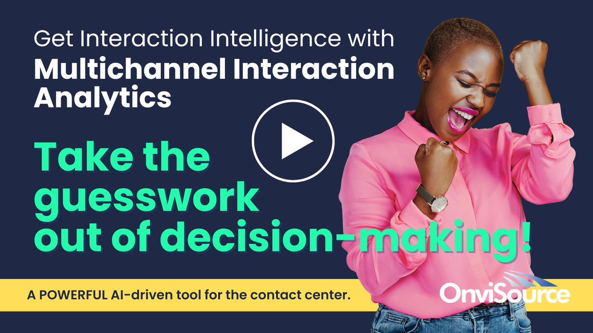 OnviSource's tweet image. Is your contact center leveraging every customer interaction?  Discover how advanced AI-driven tools reveal trends, improve customer sentiment, and drive efficiency. Learn more👉conta.cc/4gS428X  #ActionableInsights #MultichannelAnalytics #InteractionAnalytics