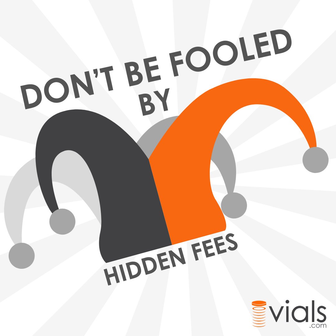 vials's tweet image. Shipping charges, artwork fees, and order minimums are just some of the hidden fees charged by other suppliers to make it difficult to know what you really pay. Don't be fooled! 🔍 #nohiddenfees #simplepricing