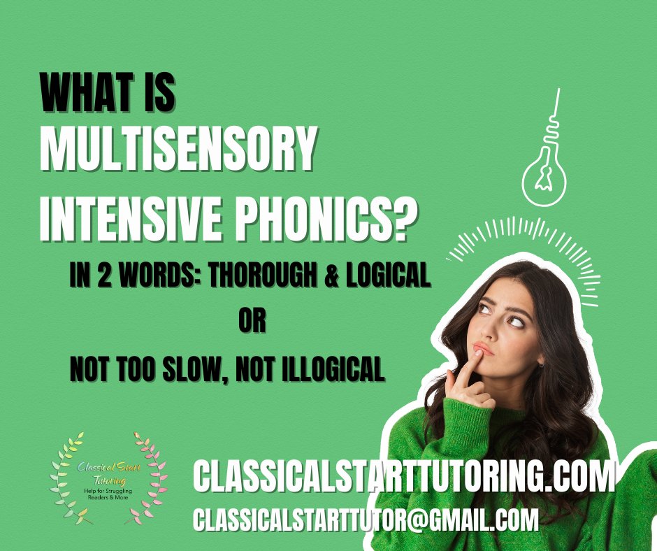 SuzieBrandvold's tweet image. Not all phonics programs are equal.  Some are too slow, others teach illogical rules like "when two vowels go walking, the first one does the talking." Not true. Examples:  steak, thief
Read more about it.: classicalstarttutoring.com/.../what-place...
#strugglingreaders #readingtutorial