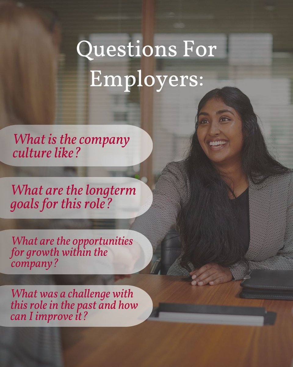 TheWorkPlace_CT's tweet image. Asking questions during an interview not only shows how engaged you are, but it also helps you determine if the company is a good match you and what you’re looking for!

#CareerTips #InterviewQuestions #JobInterviewReady