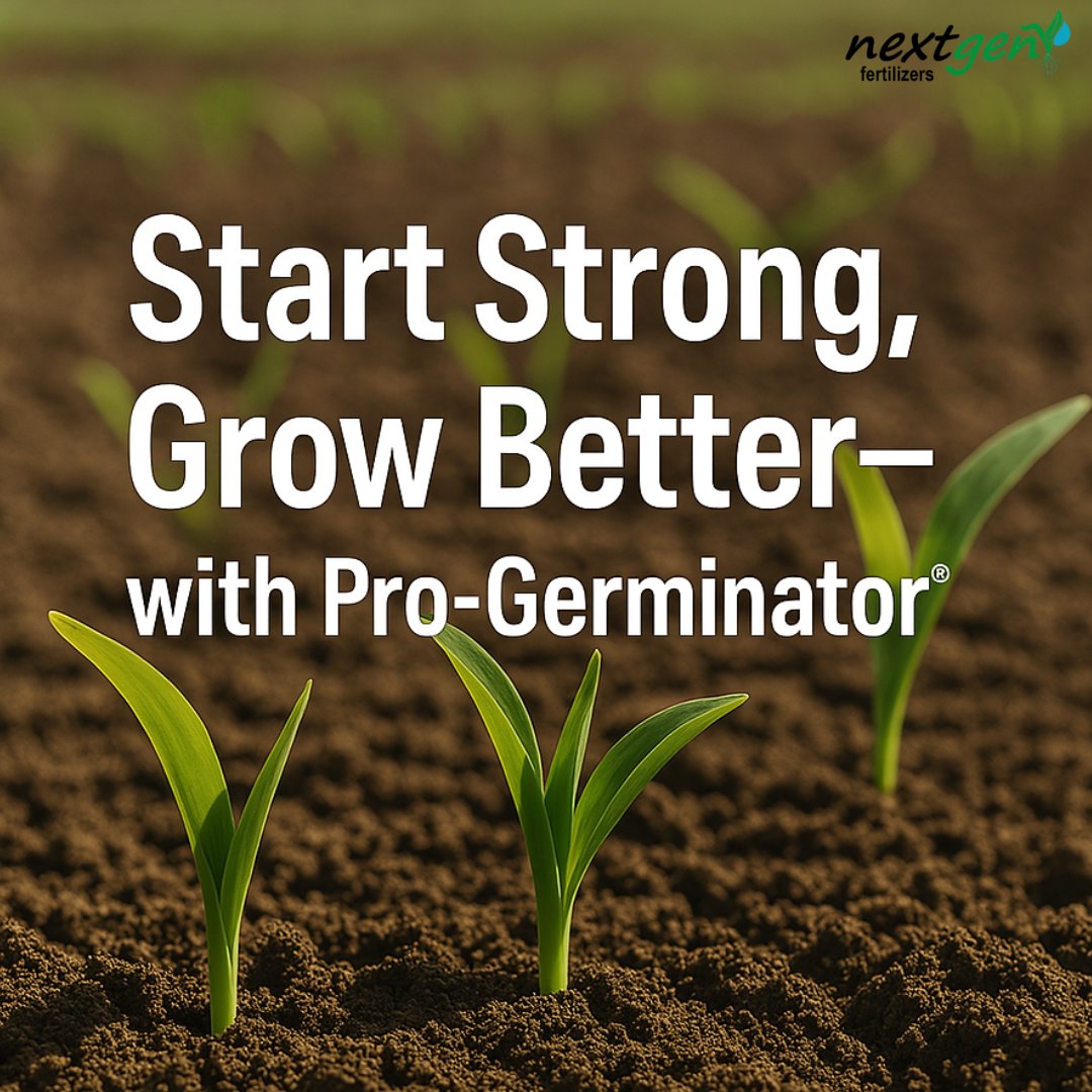 💪Start strong with Pro-Germinator® 💪

Smart 9-24-3 formula delivers early growth, less burn risk, &amp; flexible application. Powered by Nutriq Tech for steady nutrition &amp; higher yields.

#ProGerminator #AgroLiquid#NextgenFertilizers