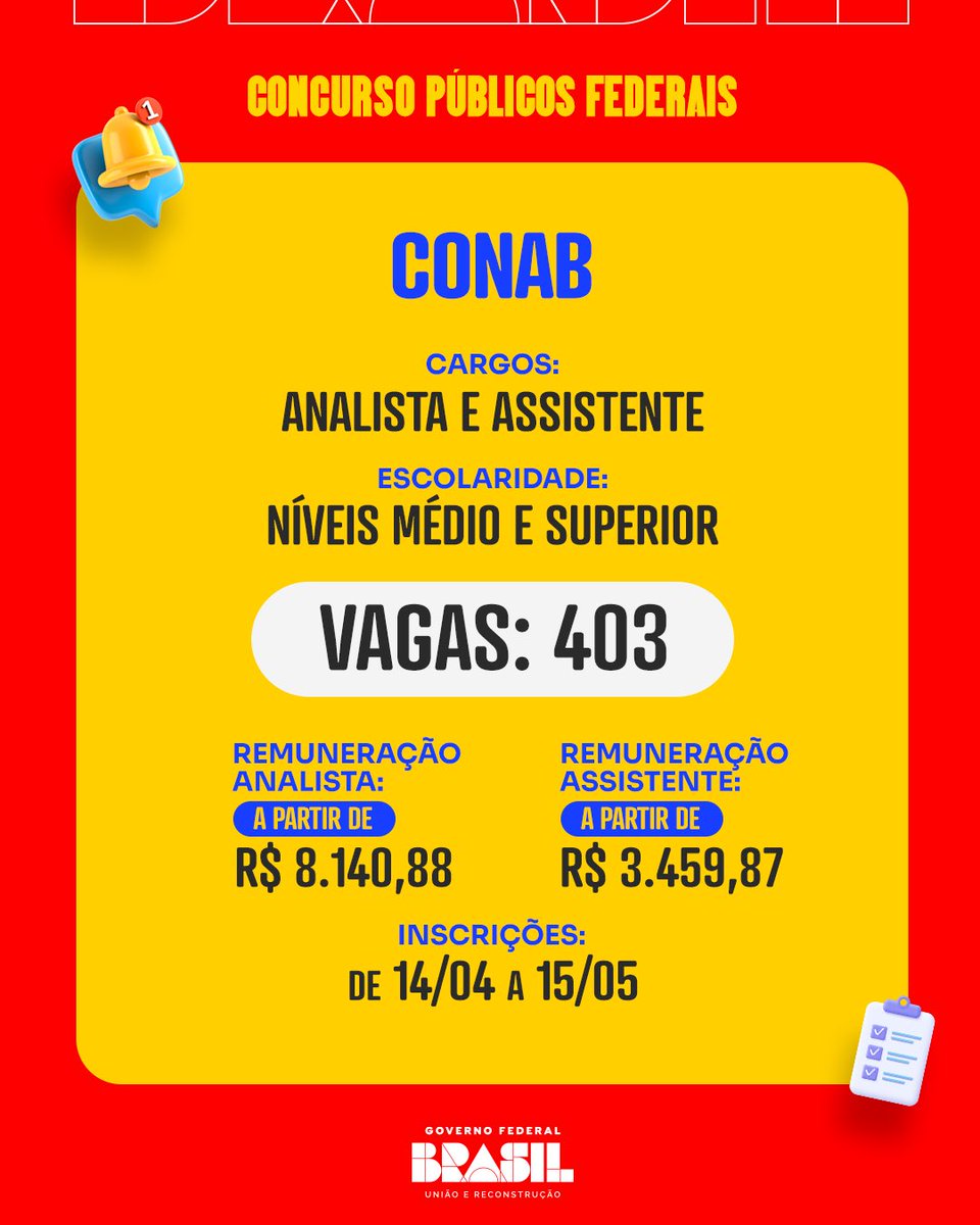 govbr's tweet image. E lembre-se: você encontra mais detalhes e informações confiáveis nos canais oficiais de cada instituição, ok?

Bons estudos e boa sorte! 📚🍀