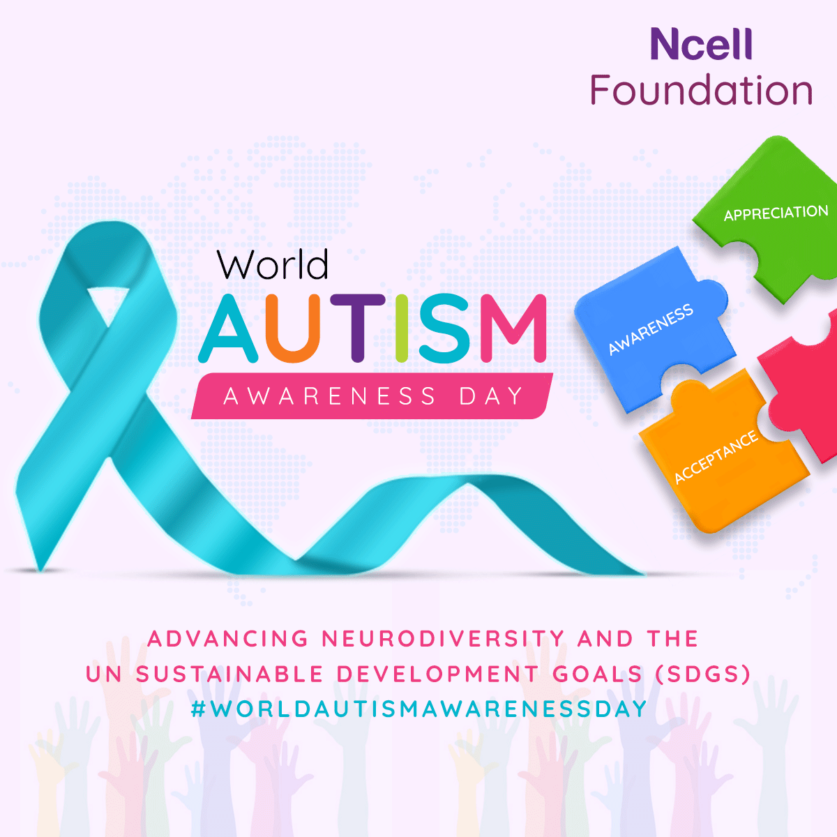 ncellfoundation's tweet photo. On the occasion of the 18th #WorldAutismAwarenessDay, let’s reflect—autism is a unique way of experiencing the world, full of strengths and possibilities.

We believe true inclusion starts with acceptance, understanding &amp; action. Let’s break barriers &amp; celebrate #Neurodiversity. https://t.co/31UvCnZBIV