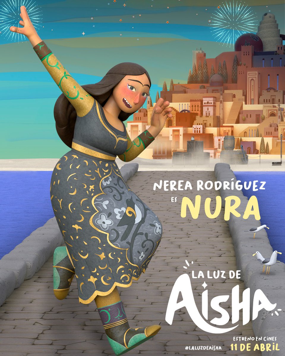 Una niña bondadosa, atenta y obediente. 🎆 Nura es la gran amiga y aliada de Aisha en todas sus aventuras y travesuras. La cantante y actriz Nera (<a href="/nerearoficial/">Nerea</a>) le presta su voz.

La película de animación #LaLuzDeAisha se estrena el próximo 11 de abril estreno solo en cines. 🎬
