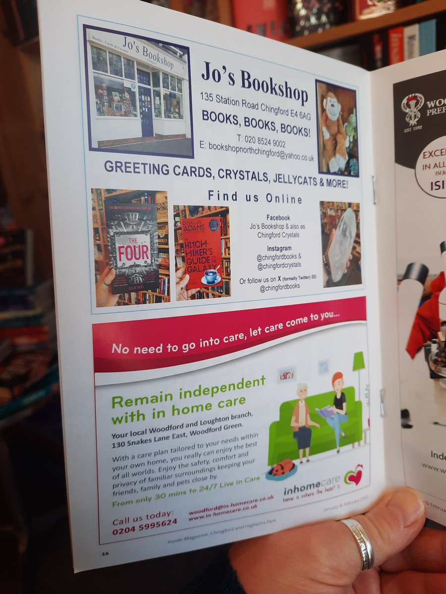 JosBookshopChingford (@chingfordbooks) on Twitter photo We also advertise in the Inside Chingford & Highams Park Magazine that comes through your door locally.
We also post here on social media on a regular basis.
So have a look 👀 tell your friends and neighbours about us if they haven't found us yet.
#ThankYouForYourSupport 📚 We also advertise in the Inside Chingford & Highams Park Magazine that comes through your door locally.
We also post here on social media on a regular basis.
So have a look 👀 tell your friends and neighbours about us if they haven't found us yet.
#ThankYouForYourSupport 📚